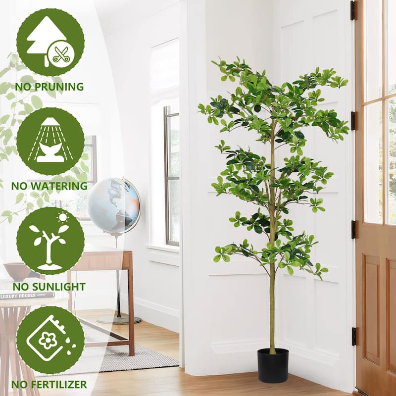 Domestic tung tree 180cm ground flower decoration artificial green plant wholesale manufacturers 1pcs/set
