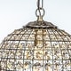 preview thumbnail 2 of 1, 1-Light 12" Vintage Antique Gold Globe Small Sphere Pendant Light with Crystal Accents - W:11.8"