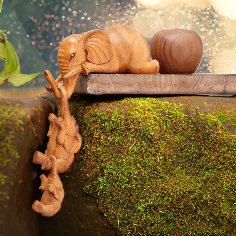 Novica Handmade Family Fun Wood Sculptures (Set Of 3)