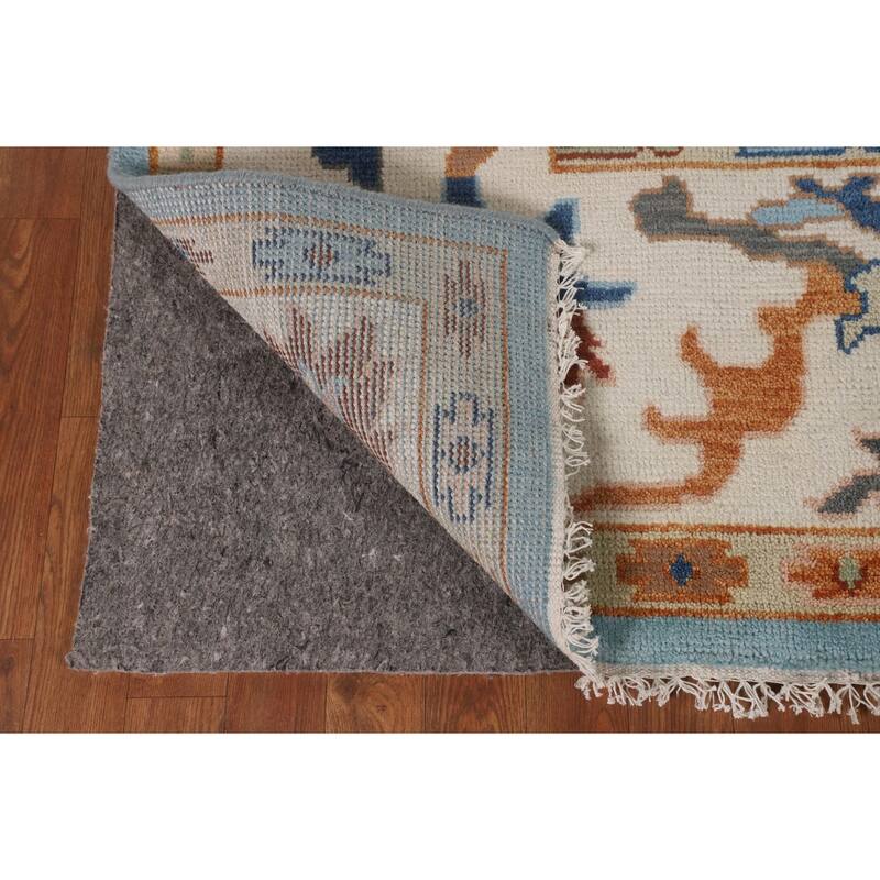 Blue Oushak Indian Area Rug Handmade Wool Carpet - 7'10"x 10'0"