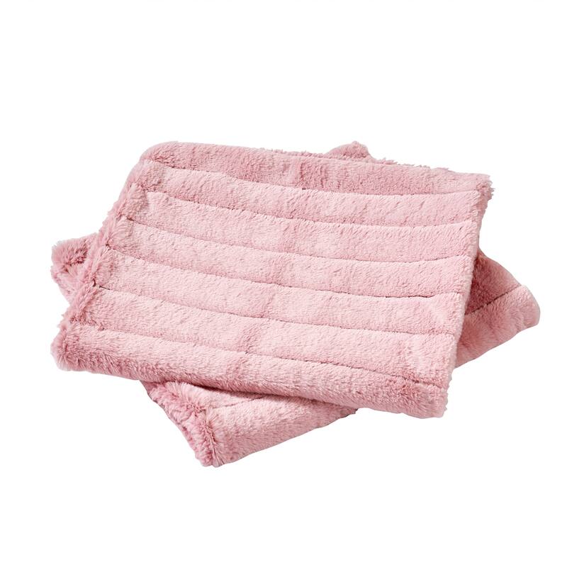 Serenta SuperMink Solid Color Throw Pillow Shell Cushion Cover Set