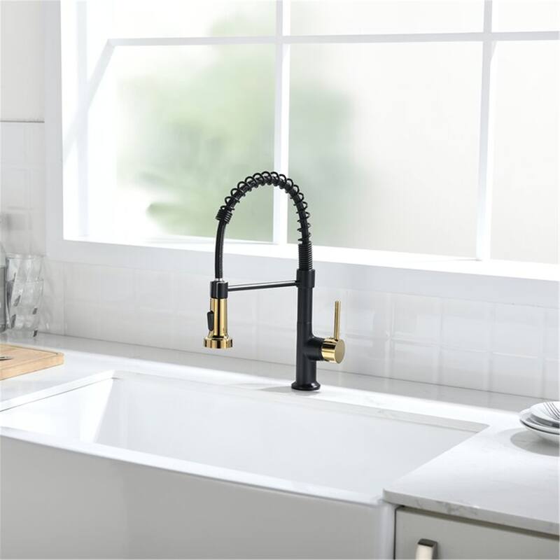 Kitchen Faucet with Pull Down Sprayer, Spring Kitchen Sink Faucet