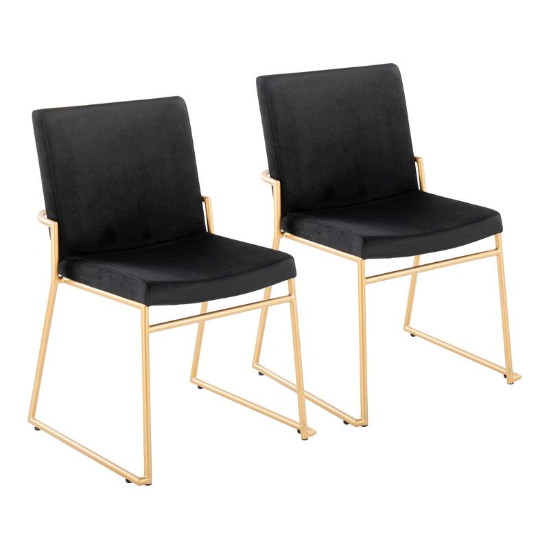Silver Orchid Jayci Gold Metal Dining Chair (Set of 2)