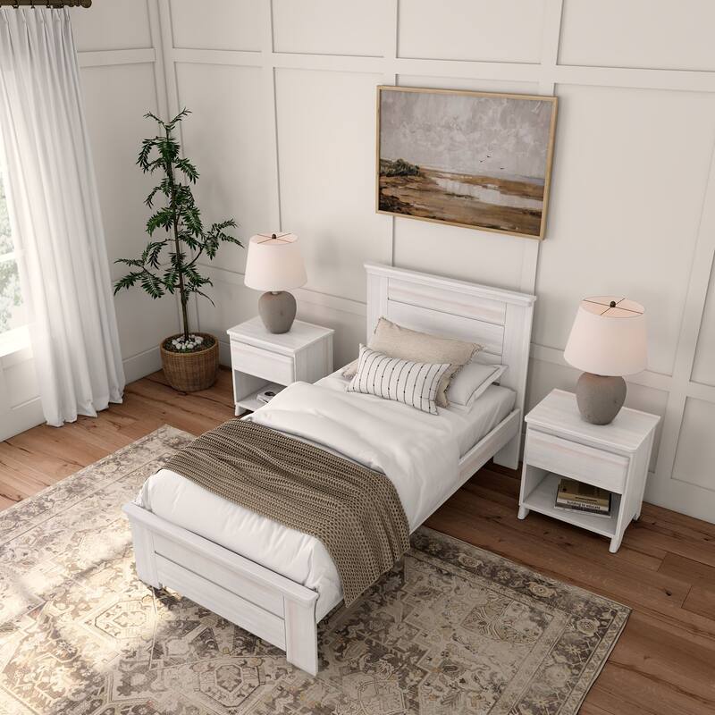 Plank and Beam Farmhouse Twin Bed with Panel Headboard