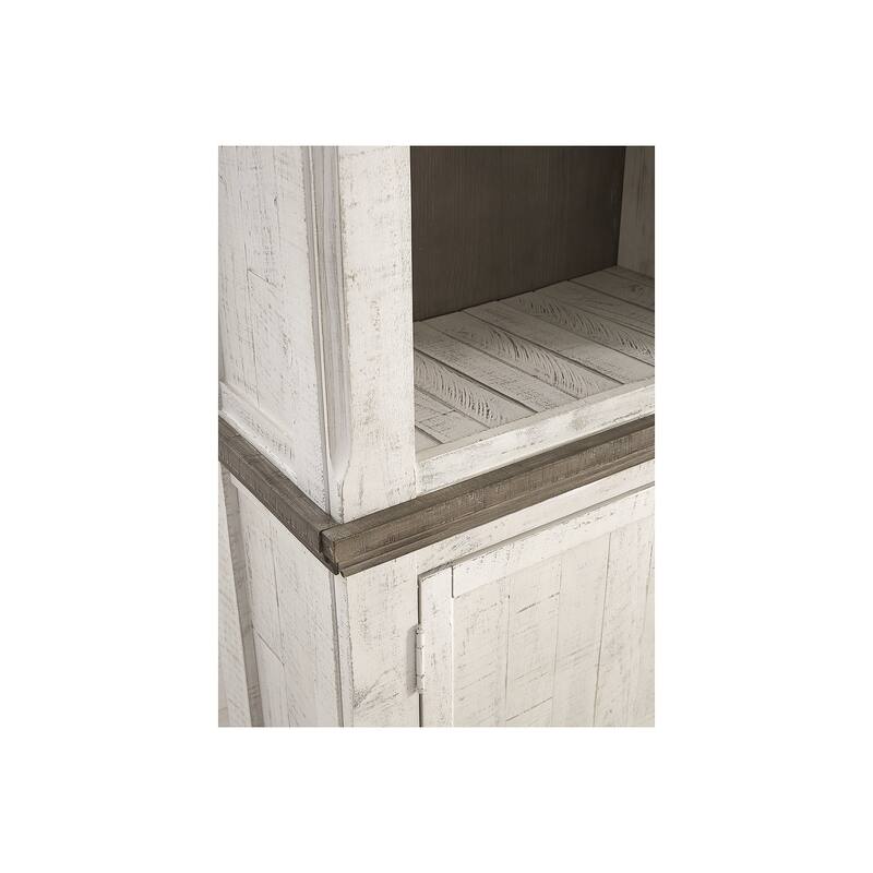 Havalance Left Pier Cabinet, White/Brown - 7'9" x 9'9"