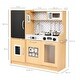 preview thumbnail 7 of 5, Pretend Play Kitchen Wooden Toy Set for Kids with 11 Accessories - Natural