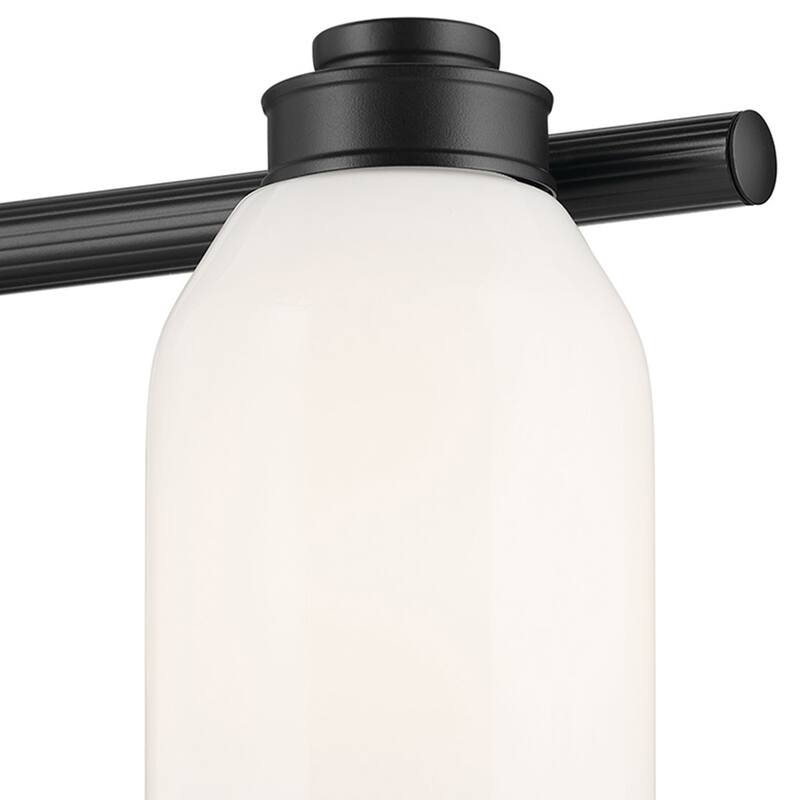 Kichler Lighting Shae 31" 4-Light Vanity Light with White Opal Glass in Black