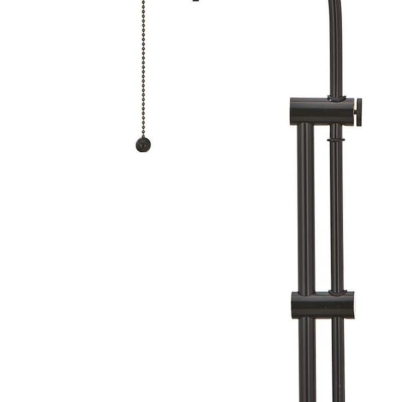 HomeRoots 26" Bronze Metal Adjustable Table Lamp With Bronze Rectangular Shade - 7