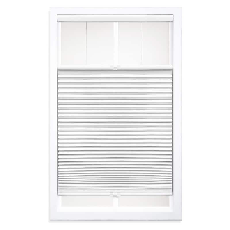White Blackout Top Down Bottom Up Shade (64 in.)