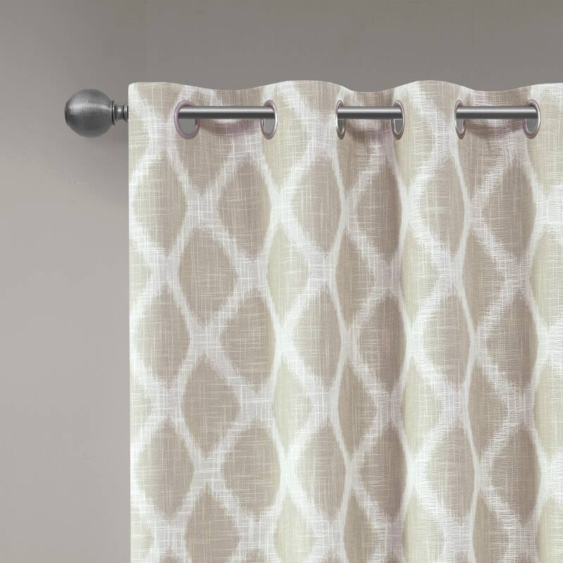 SunSmart Kagen Printed Ikat Blackout Patio Curtain