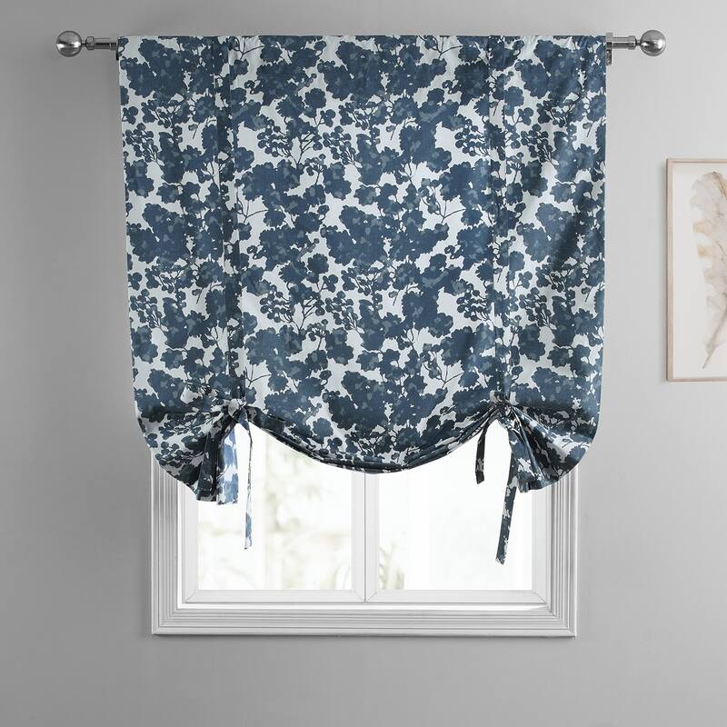 Exclusive Fabrics Fleur Printed Cotton Tie-Up Window Shade - 46 X 63