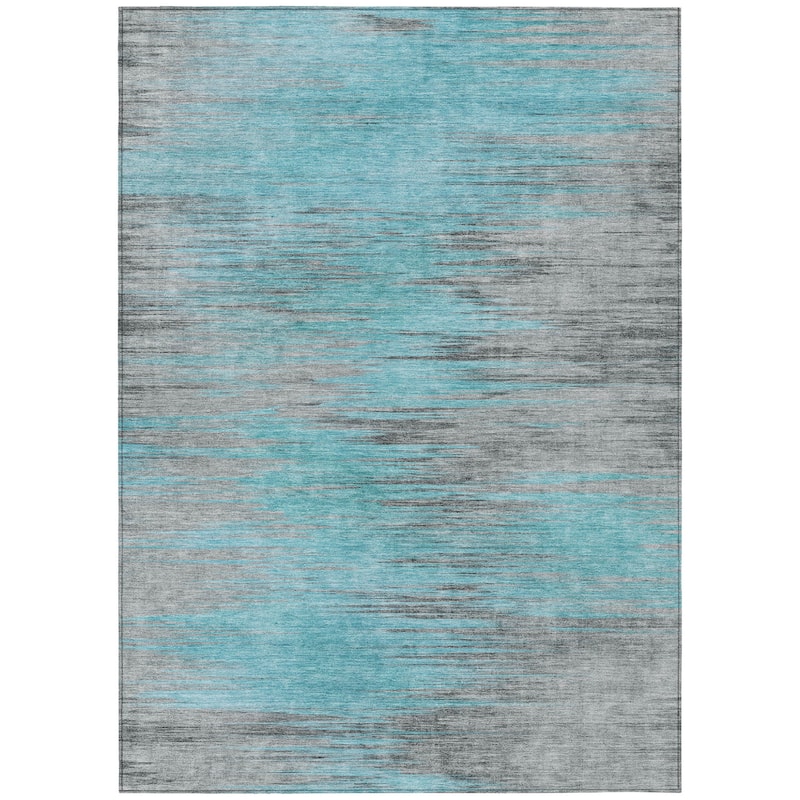 HomeRoots Abstract Transitional Rectangle Outdoor Rug