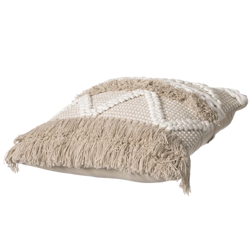 16" Handwoven Cotton Throw Pillow Cover