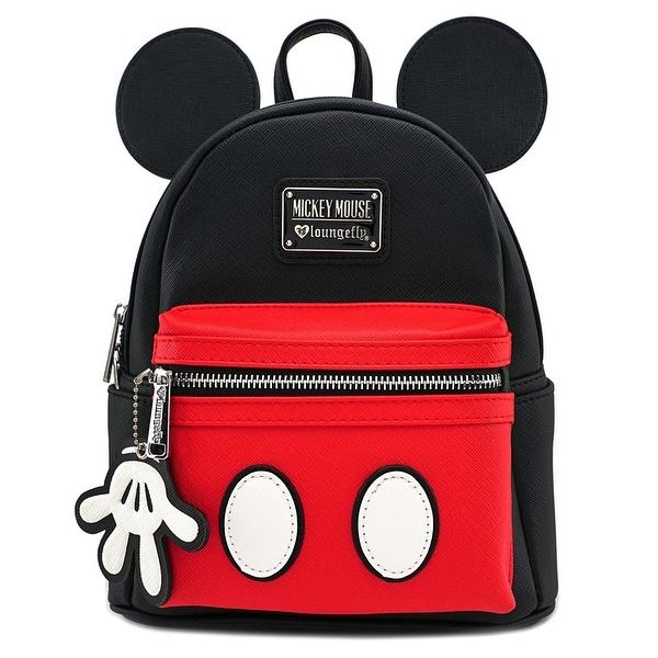 loungefly x mickey suit mini saffiano faux leather backpack
