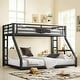 preview thumbnail 2 of 20, Metal TwinXL/FullXL over Queen Bunk Bed with Under Bed Storage