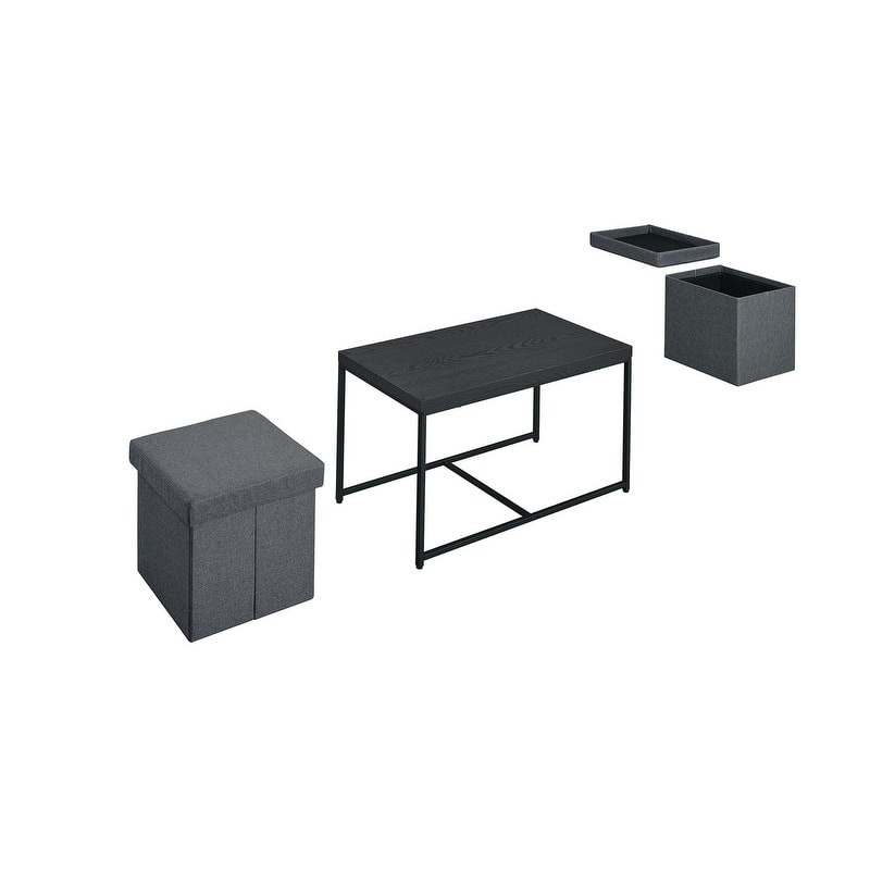 Murph Wood Grain 3 Piece Coffee Table Set