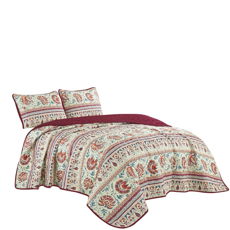 Yanna Luxury 3 Piece Reversible Bedspread