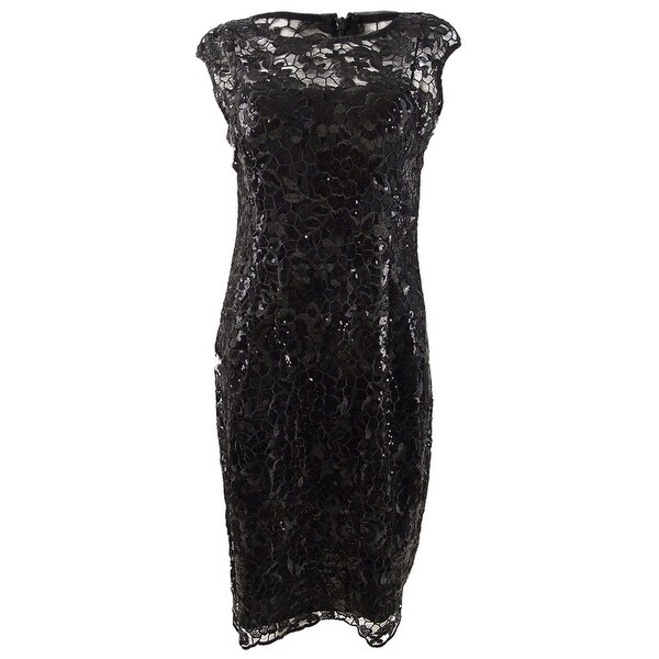 adrianna papell lace sheath dress