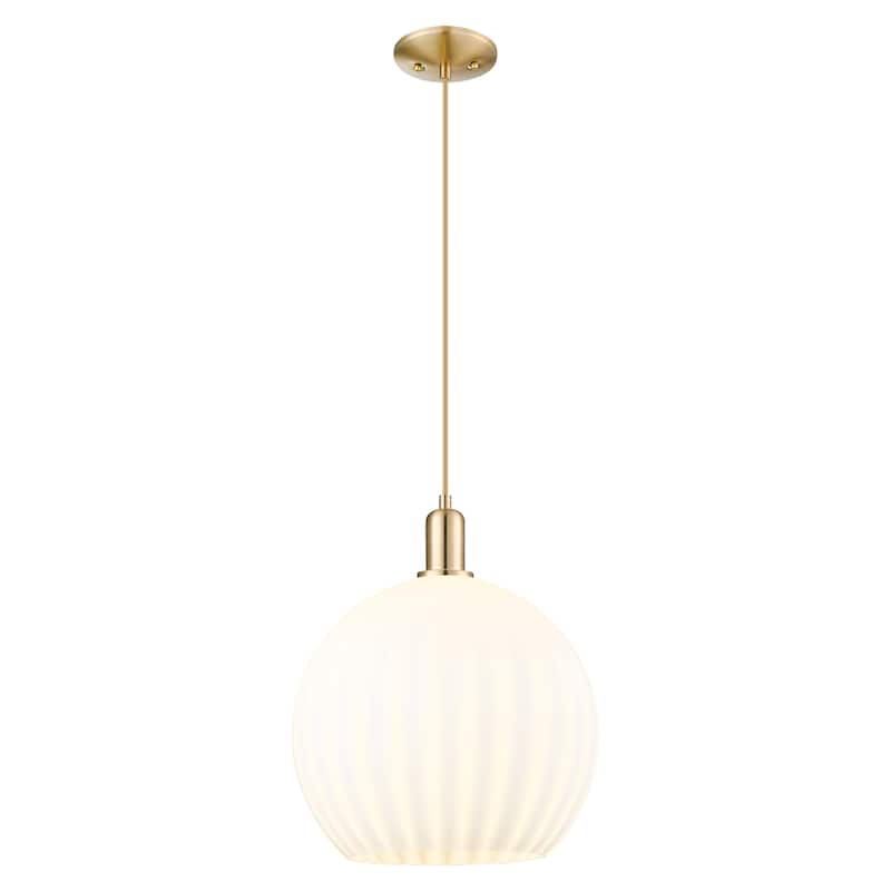 Innovations Lighting Endless Possibilities Arcadia - White Venetian - 1 Light 14" Cord Hung Mini Pendant - Champagne Bronze
