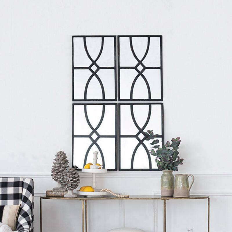 16" x 23" Rectangular Wooden Wall Mirror