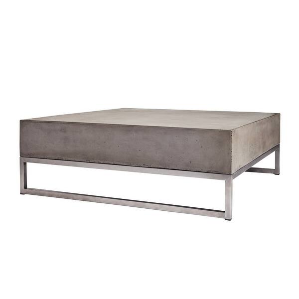 slide 2 of 2, Elk Home Bulwark Polished Concrete Concrete Coffee Table