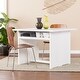 preview thumbnail 3 of 12, SEI Furniture Kleberg White Convertible Console to Dining Table