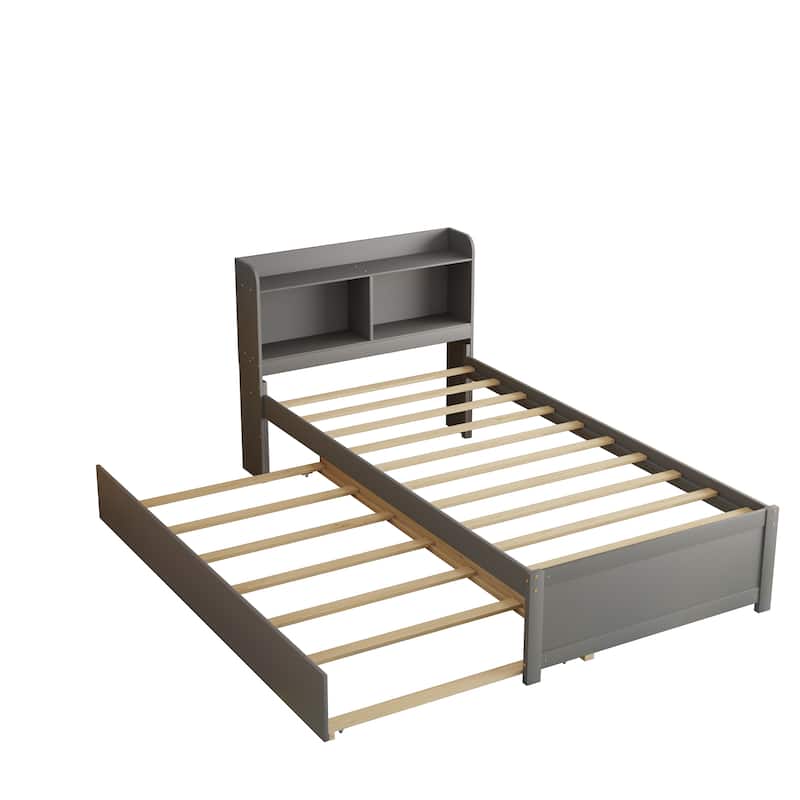 Bed with Trundle,Bookcase