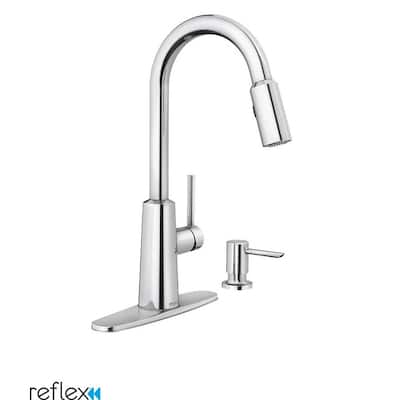 Moen Nori Pullout Spray High-Arc Kitchen Faucet with Soap Dispenser