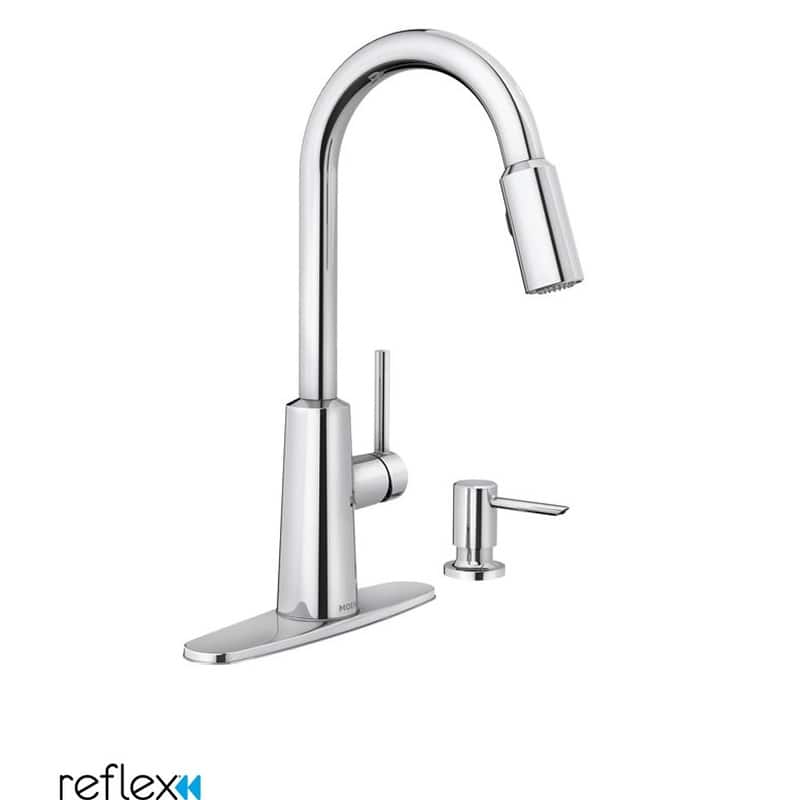 Moen Nori Pullout Spray High-Arc Kitchen Faucet with Soap Dispenser