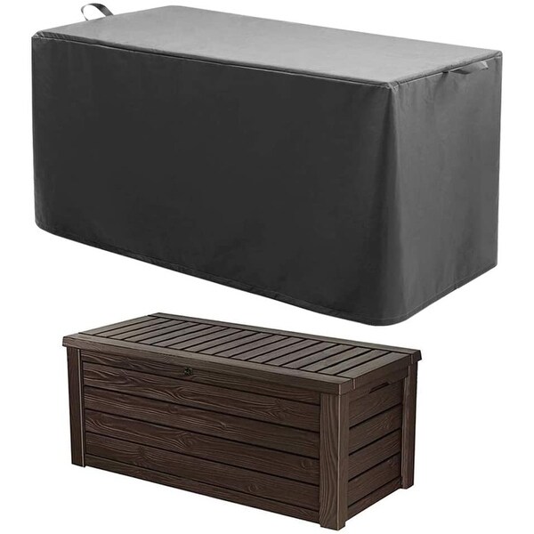Patio Deck Box Cover Outdoor Storage Box Cover - Black - Overstock