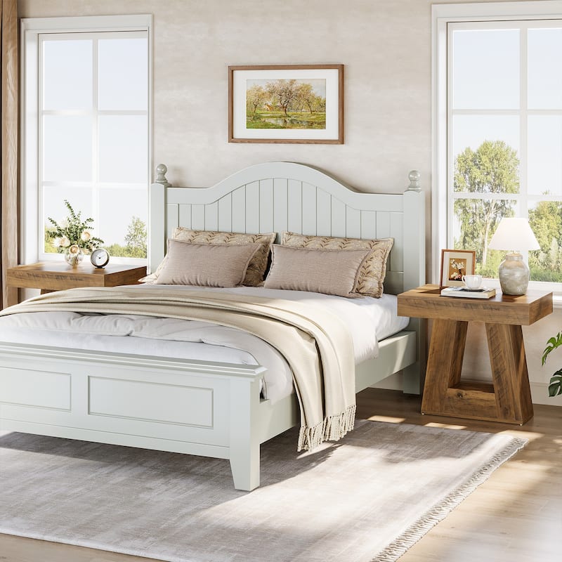 23.62" 2-Tier Modern Nightstand with Trapezoid Base