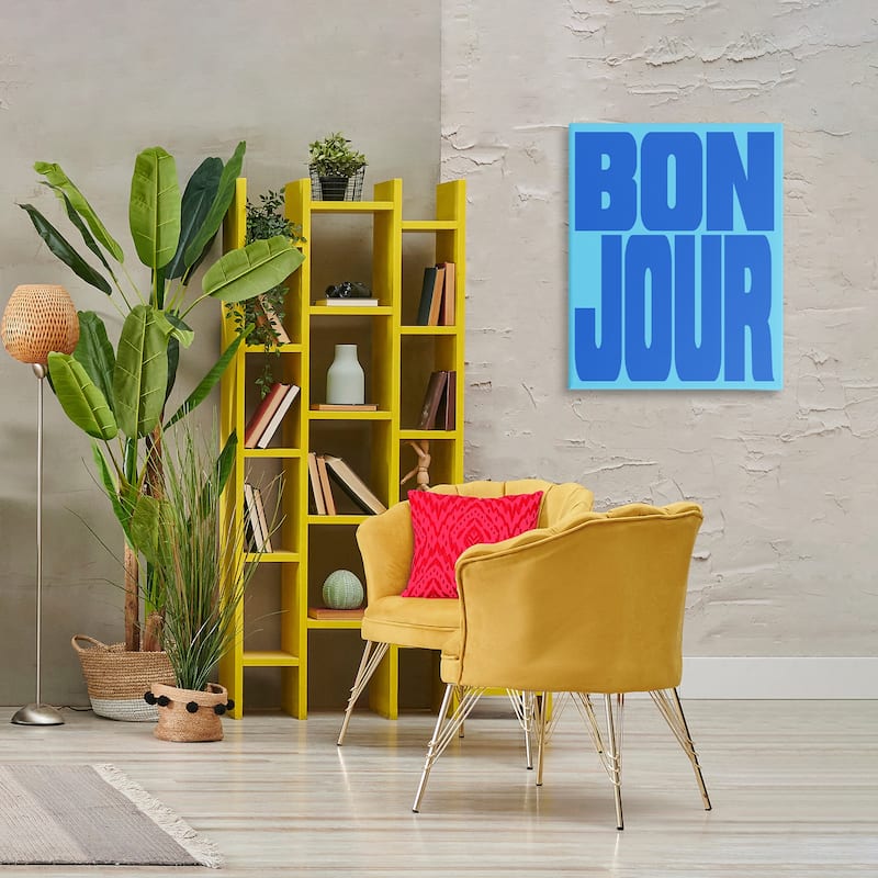 Stupell Bonjour Blue Tones Canvas Wall Art Design By House of Lulu