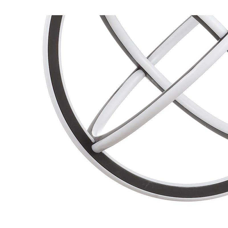 Orbit 16.5" Adjustable Integrated LED Metal Pendant, Black by JONATHAN Y