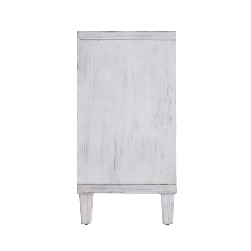 4 Door Storage Accent Cabinet,Farmhouse Style Wooden Sideboard Buffet Server with Shelf