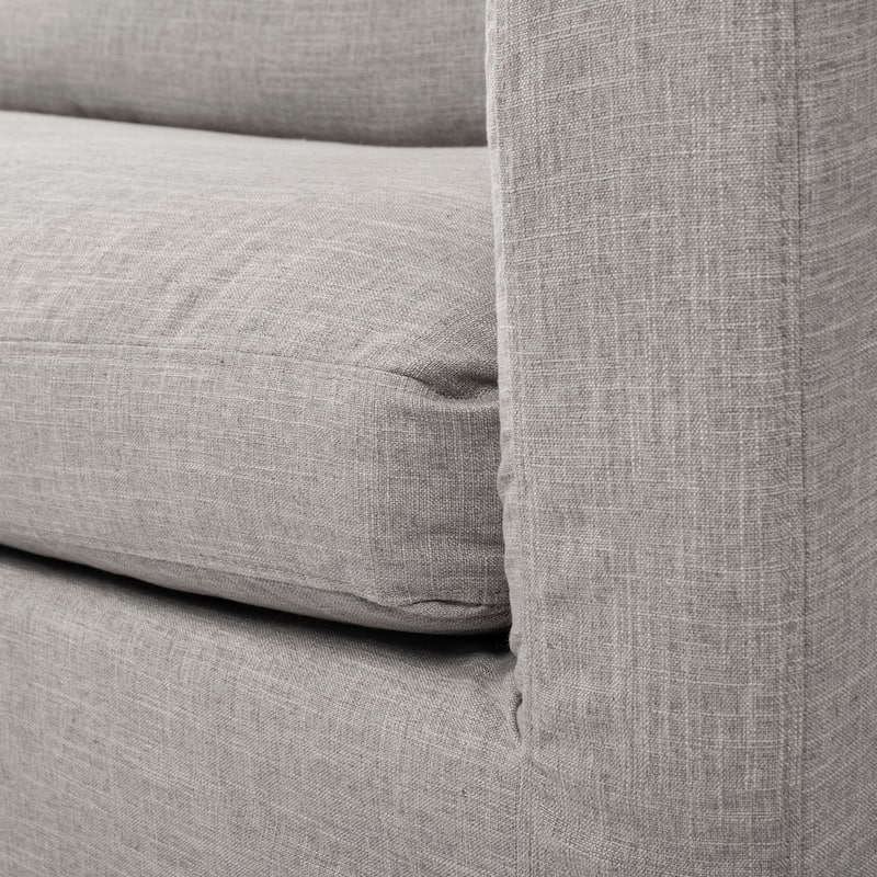 Denly III Beige Slipcover Upholstered Arm Chair