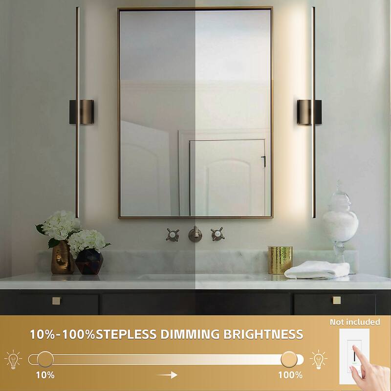 Modern Vanity Lighting Fixtures 24/30/39 inch Bathroom Vanity Lights Over Mirror Wall Sconce for Bathroom