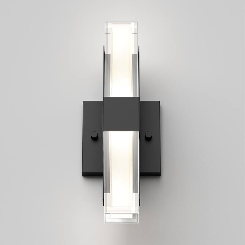 Artika Gemini Outdoor Wall Sconce, Matte Black