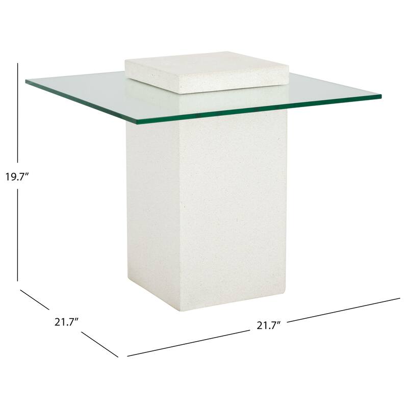 SAFAVIEH Couture Sophibeth Concrete Accent Table - 22"W x 22"D x 20"H