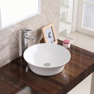 Karran Valera 17" Vitreous China Vessel Bathroom Sink in White