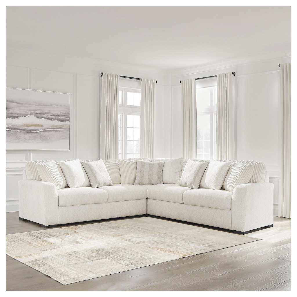 Signature Design by Ashley Chessington White 3-Piece Sectional - 121" W x 121" D x 40" H