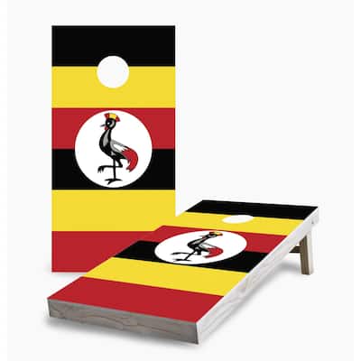Ugandan Flag Cornhole Game (Choose Wraps or Boards)