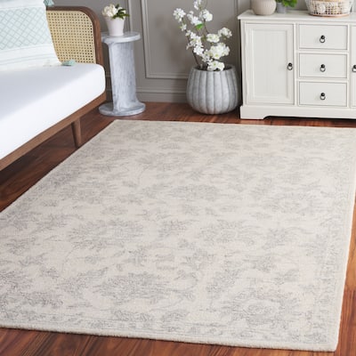 SAFAVIEH, Handmade Ebony Zanica Modern & Contemporary Wool Rug