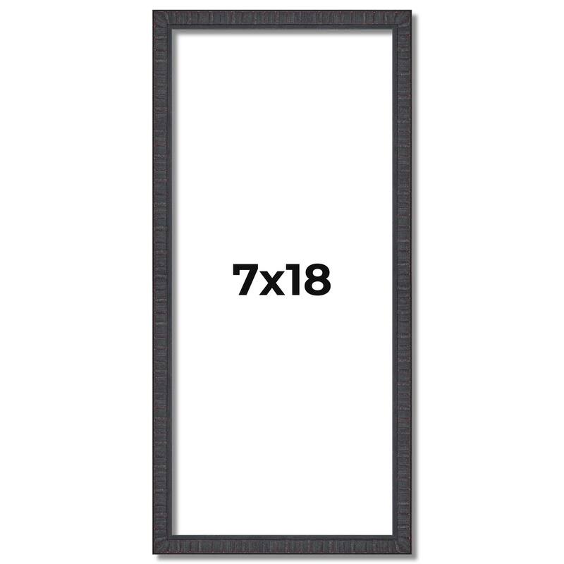 7x18 Frame Brown Solid Wood Picture Frame - Complete Modern Photo