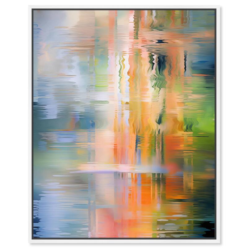 Spectrum's Embrace Canvas by Art Remedy - 30" x 36" - White