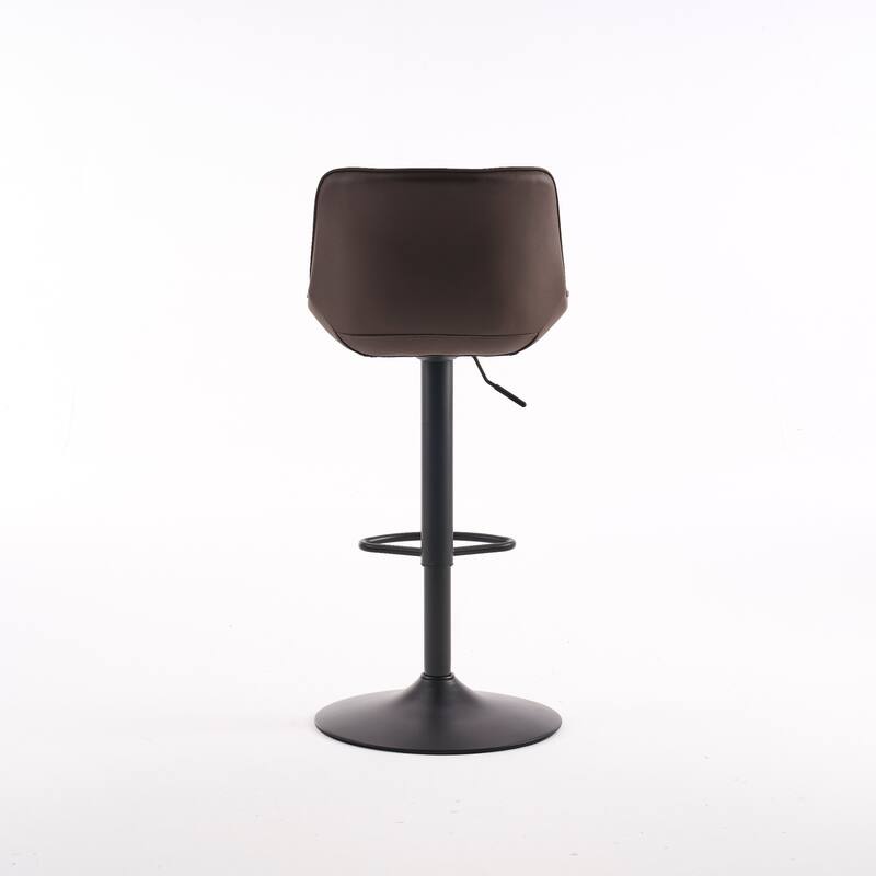 Swivel Upholstered Bar Stools Set of 2, Height Counter Stools