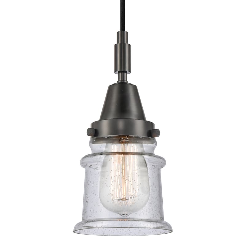 Innovations Lighting 447-1P-G184S Canton 5" Wide Mini Pendant with - Matte Black