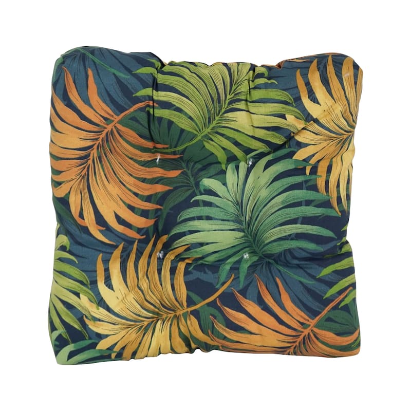 19-inch Square Tufted Indoor/Outdoor Chair Cushions (Set of 4) - 19" x 19"