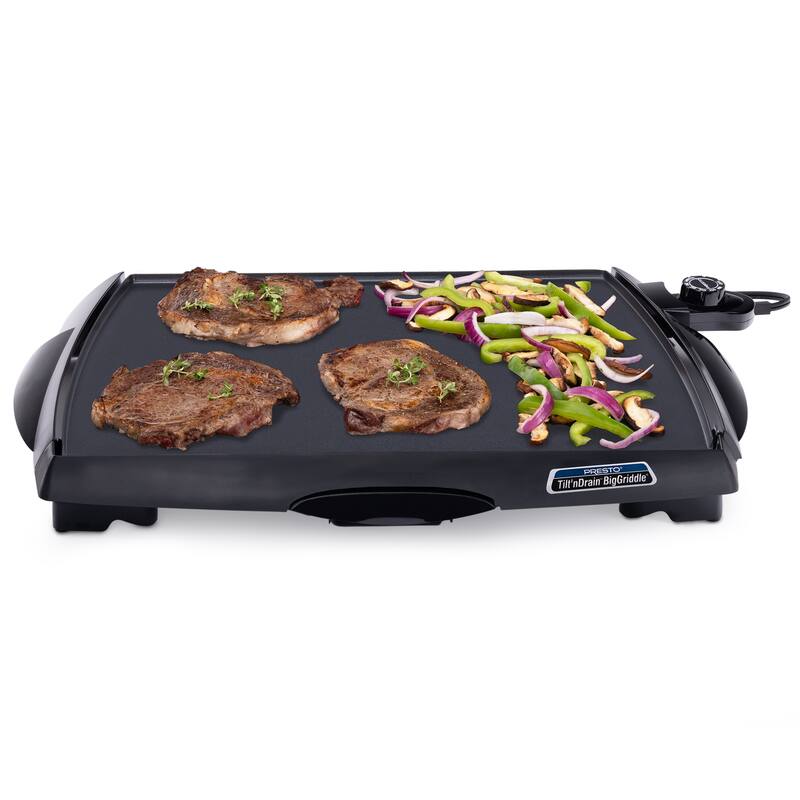 Presto Tilt 'n Drain Electric BigGriddle with Nonstick Ceramic Cooking Surface - 7.04