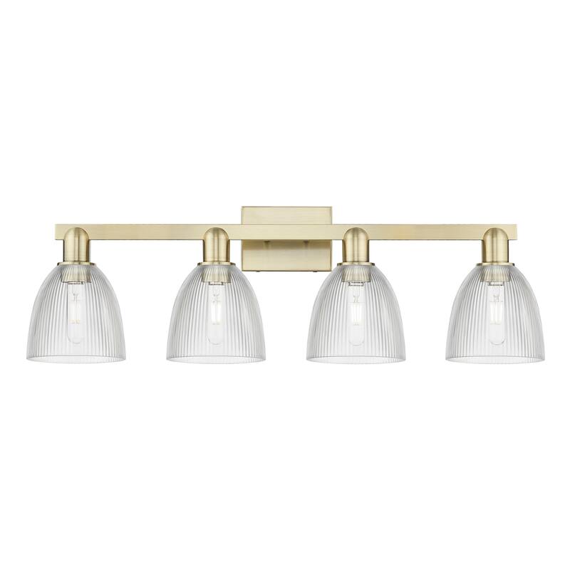 Innovations Lighting 716-4W-11-33 Castile Vanity Castile 4 Light 33" - Antique Brass / Clear