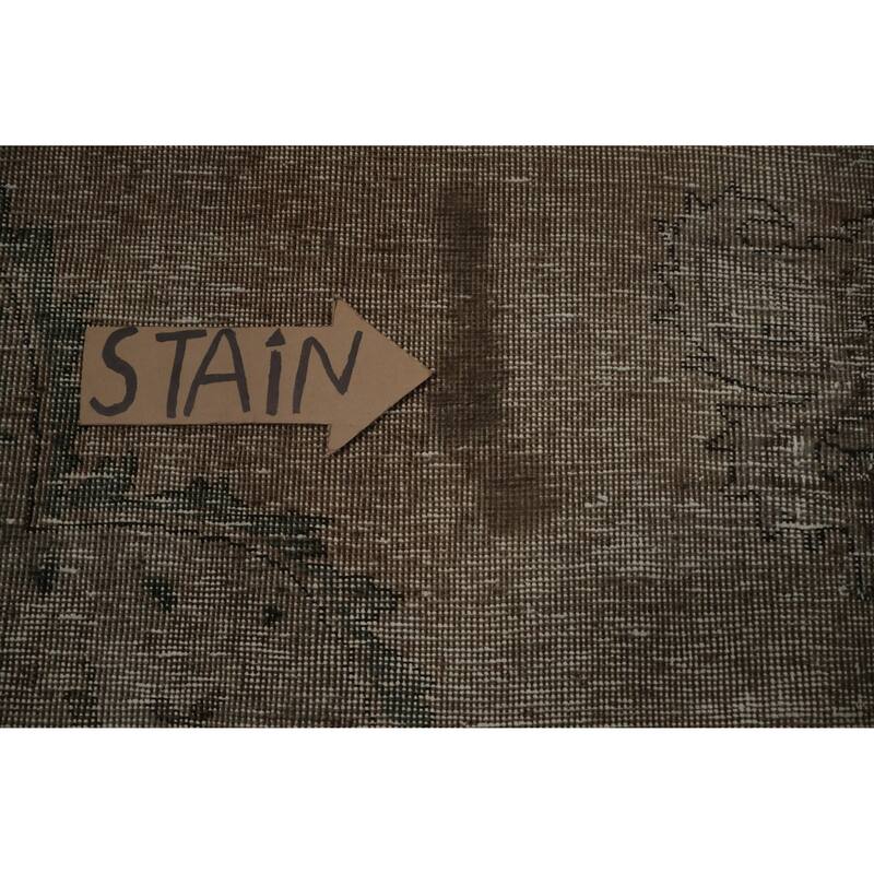 Hand Knotted Oriental 100% Wool Carpet Traditional Medallion Brown Tabriz Area Rug - 12' 10'' X 9' 1''